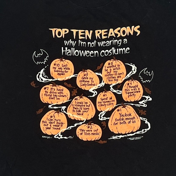 Vintage 80s Halloween Costume Pumpkin Trick or Treat 1980s tshirt - Picture 2 of 7